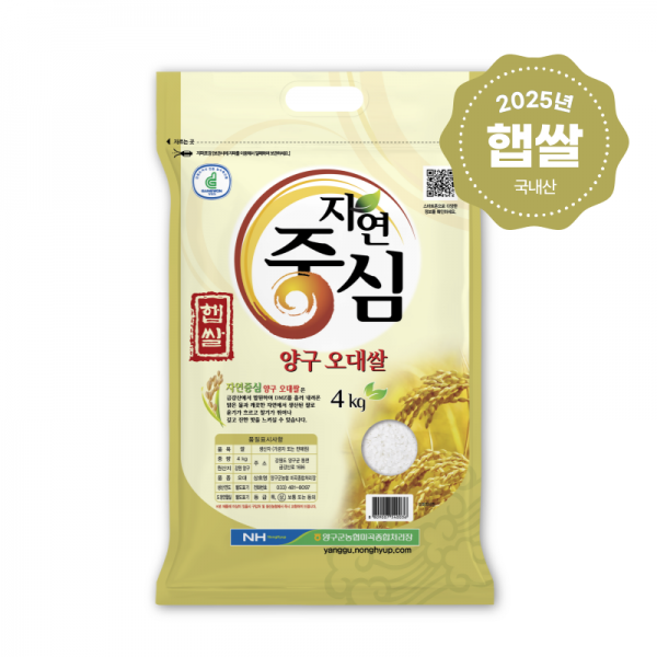 2025년산 햅쌀 양구 오대쌀 4kg 강원 백미 당일도정